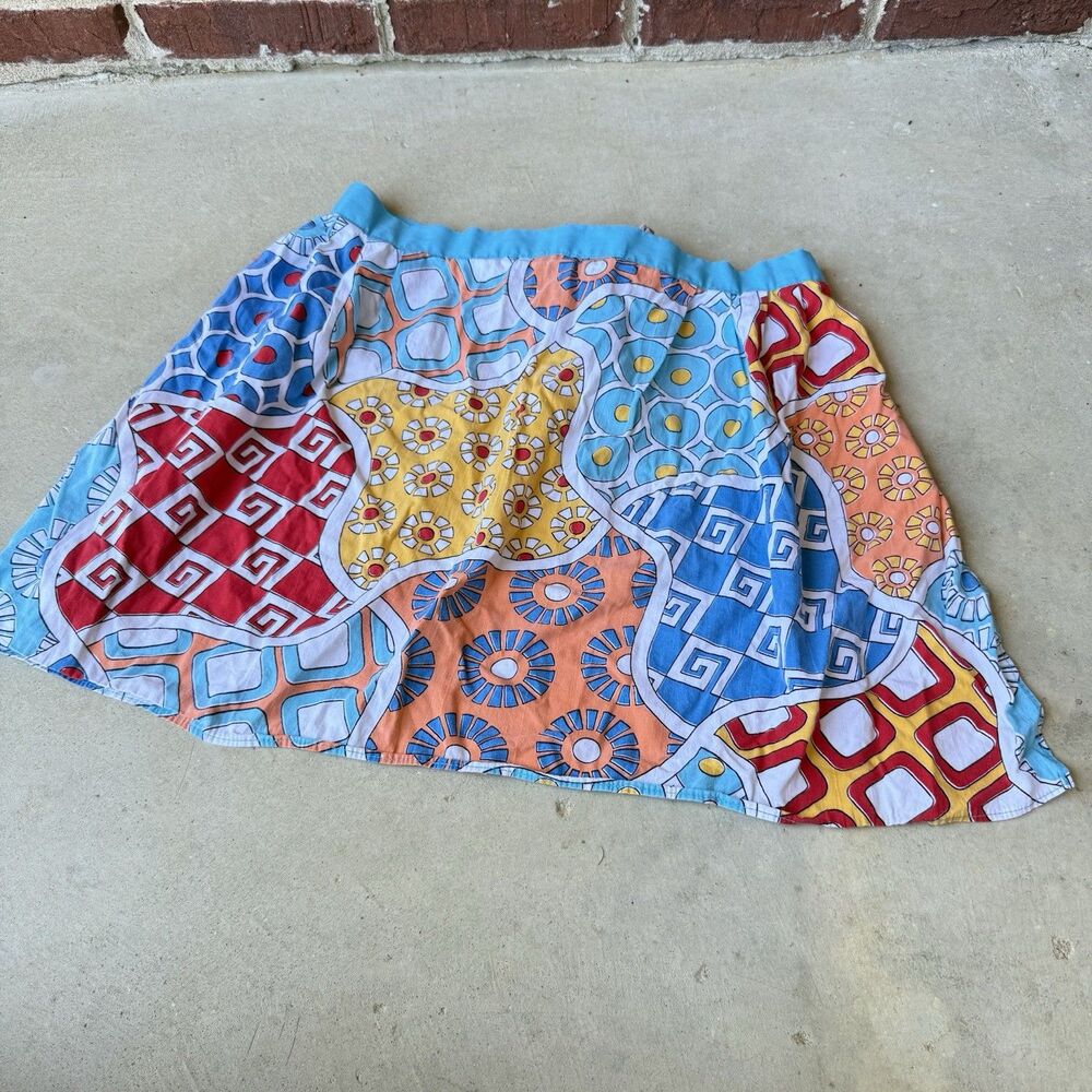 Vintage Retro Half Apron Patchwork Print Kitchen Tie Back 60s Style Grandmacore